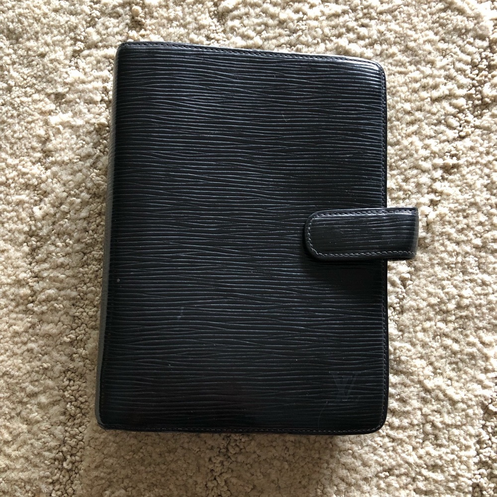 LouisVuitton Black Epi Agenda book